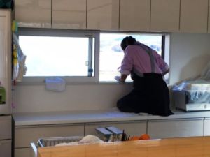 サッシ廻りのお掃除