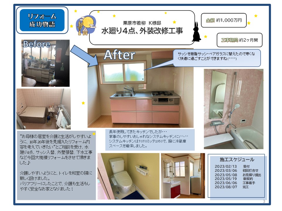 栗原市若柳 K様邸改修工事