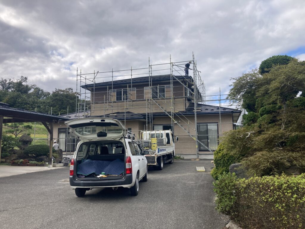 栗原市金成 I様邸 屋根外壁塗装①