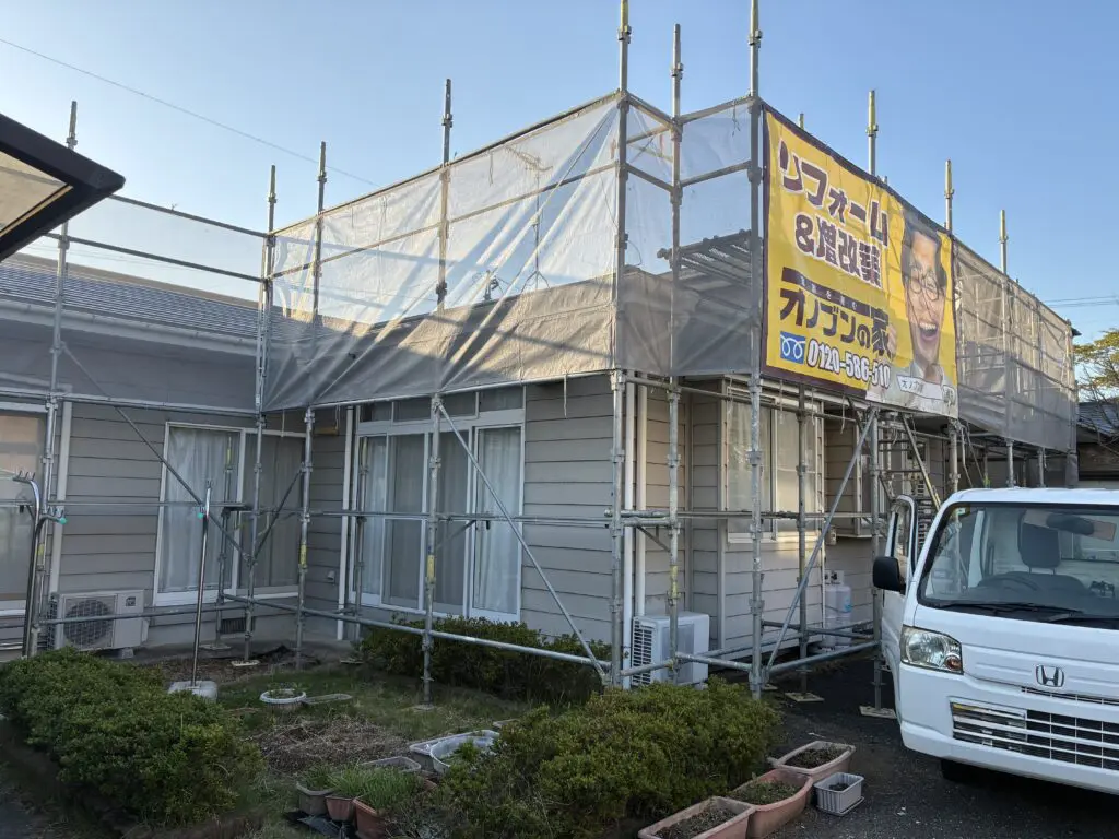 栗原市築館　I様邸　塗装工事①